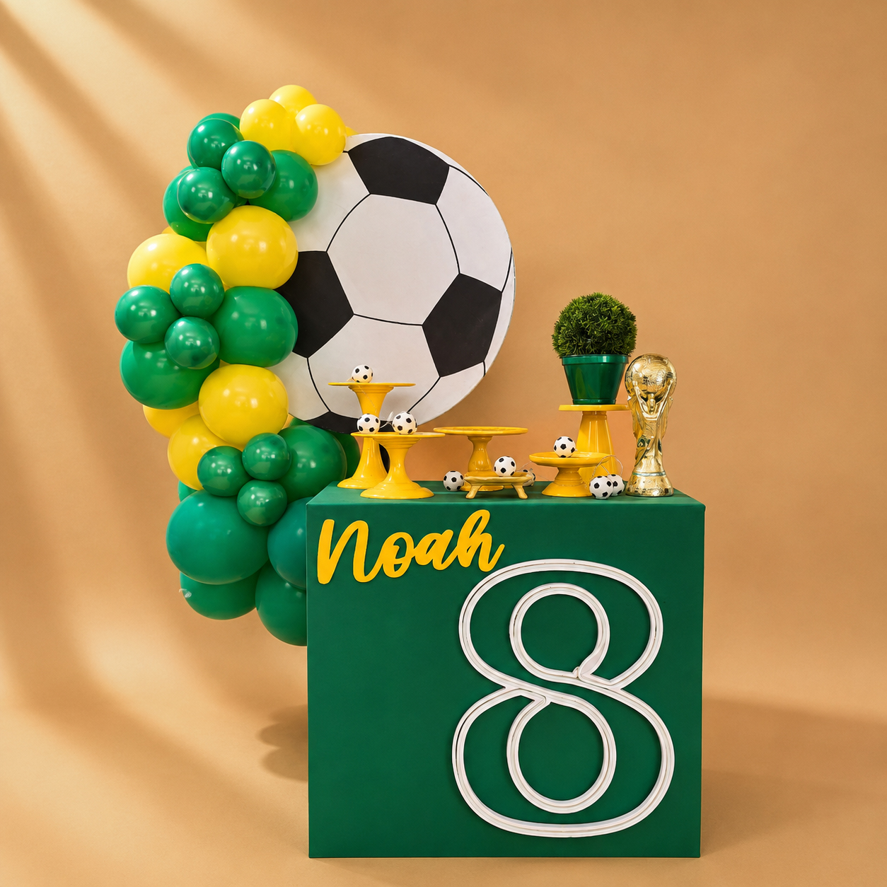 Mesa Única Personalizada FUTEBOL+ Guirlanda de Balões Média 