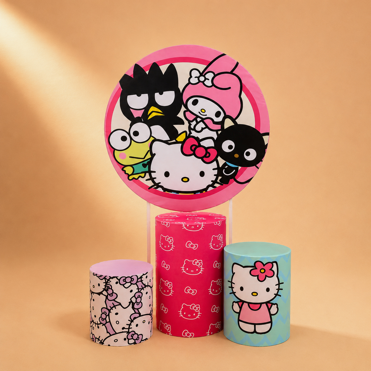 Kit Cilindros e Painel Personalizados - HELLO KITTY E AMIGOS