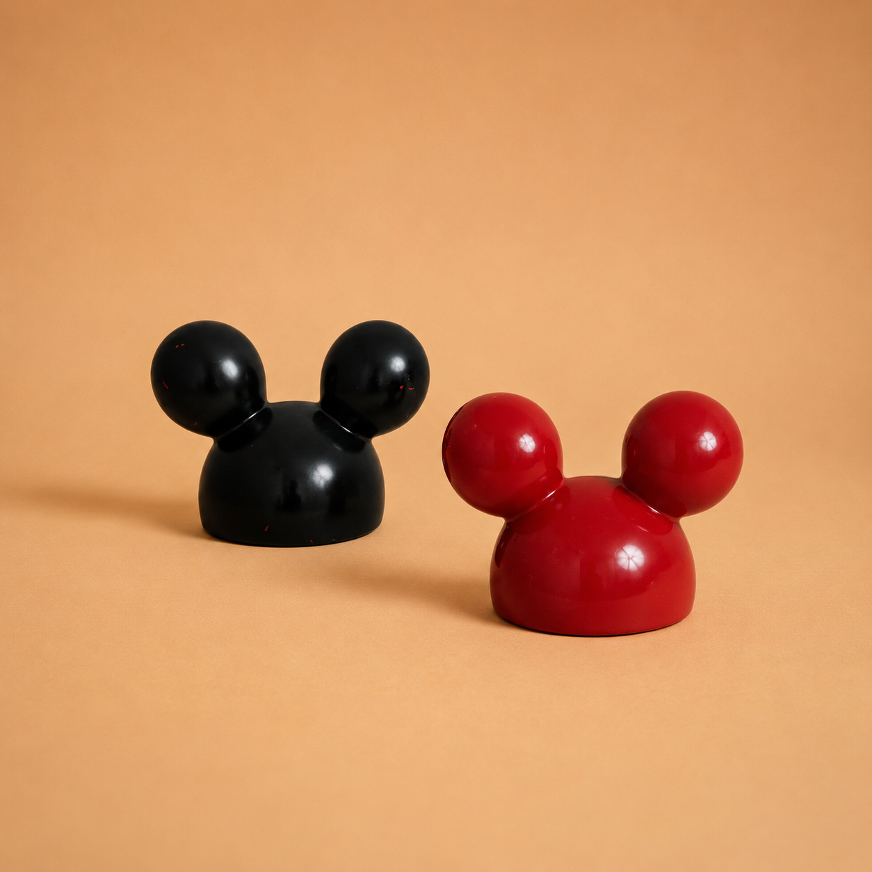 Kit Cabeças Mickey Preto e Vermelho - 2Pcs.