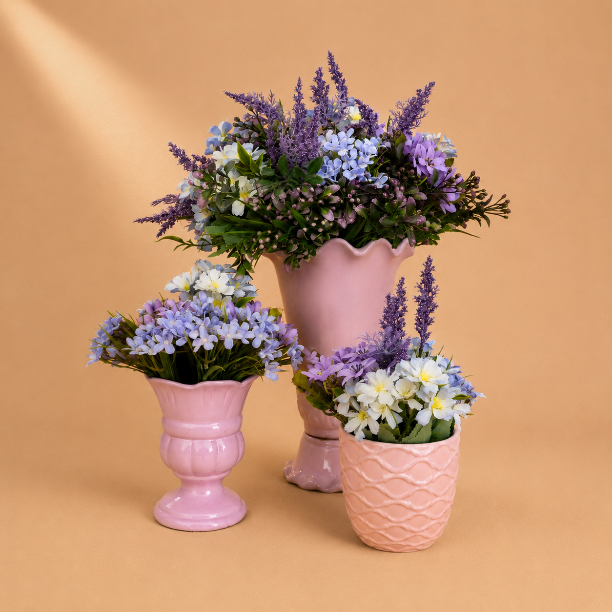 Arranjo Floral Personalizado LAVANDA - Kit com 3 Peças