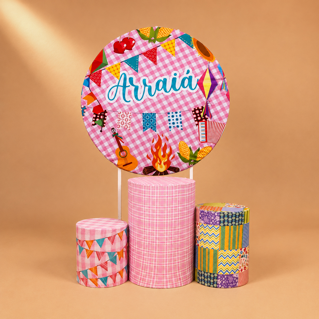 Kit Cilindros e Painel Personalizados - SÃO JOÃO 