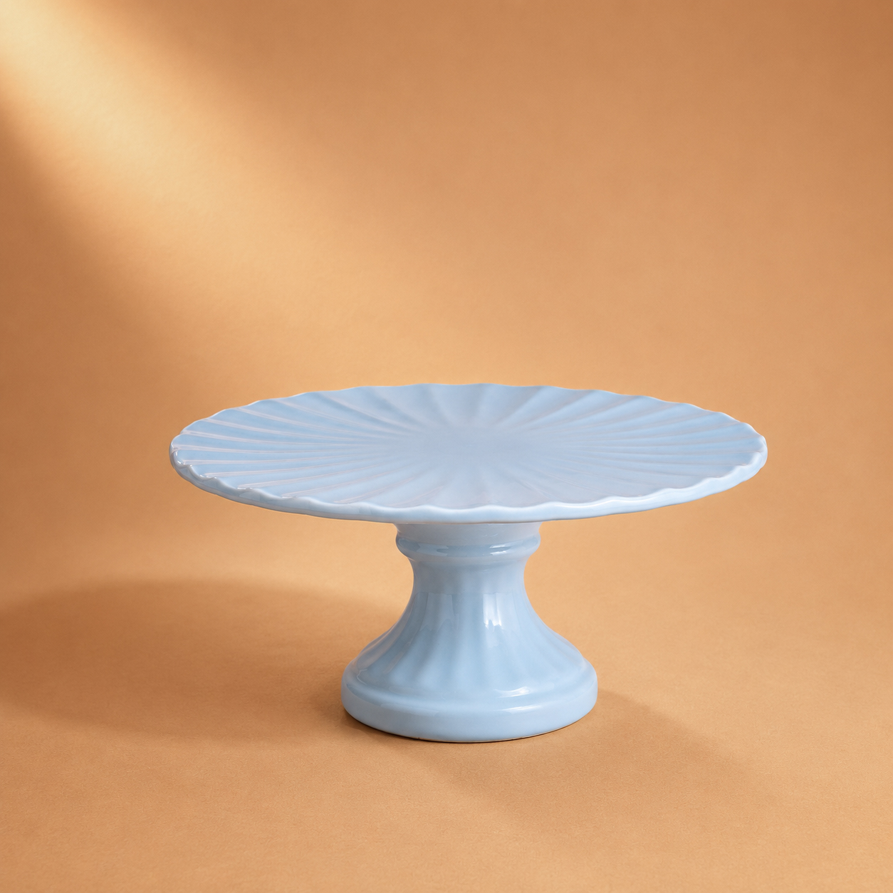 Bandeja Decorativa de PORCELANA - Azul Bebê 