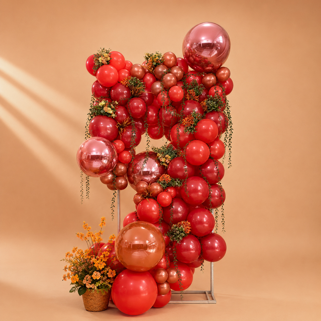Torre de Balões ORGÂNICA- Vermelho Cereja 