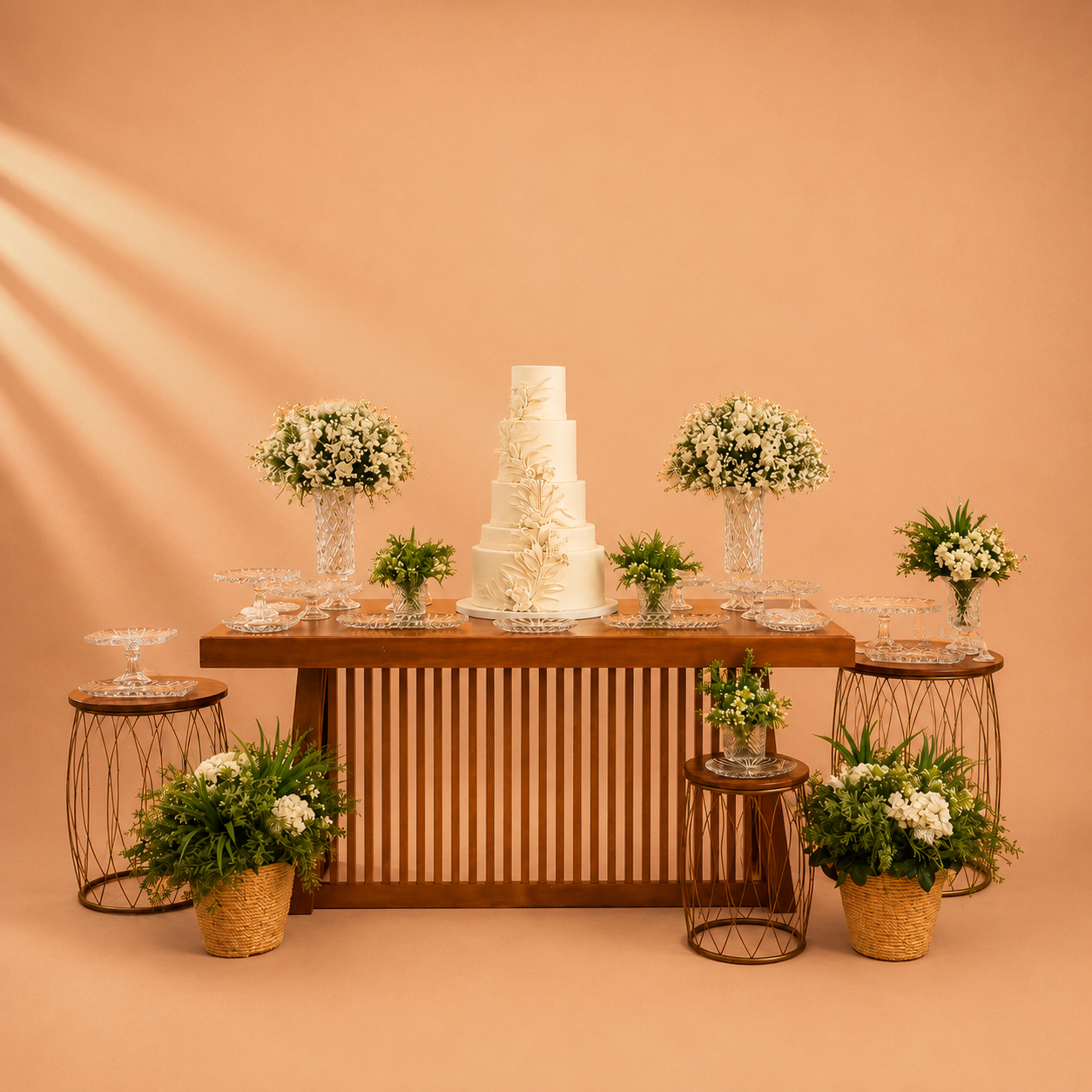 Mini Cenário Personalizado CASAMENTO - Rústico