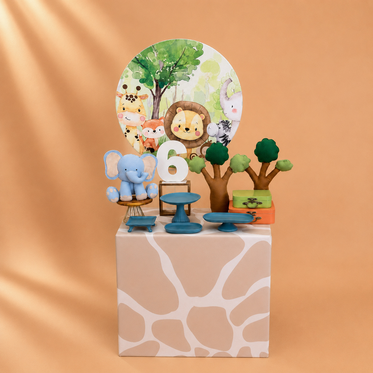 Mesa Única Personalizada SAFARI ELEFANTINHO 