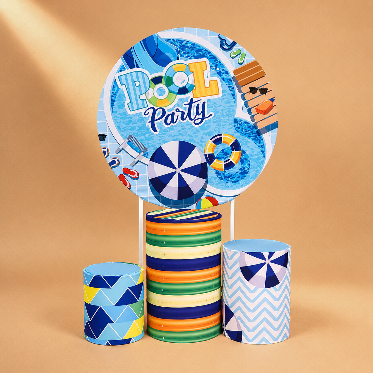 Kit Cilindros e Painel Personalizados - POOL PARTY