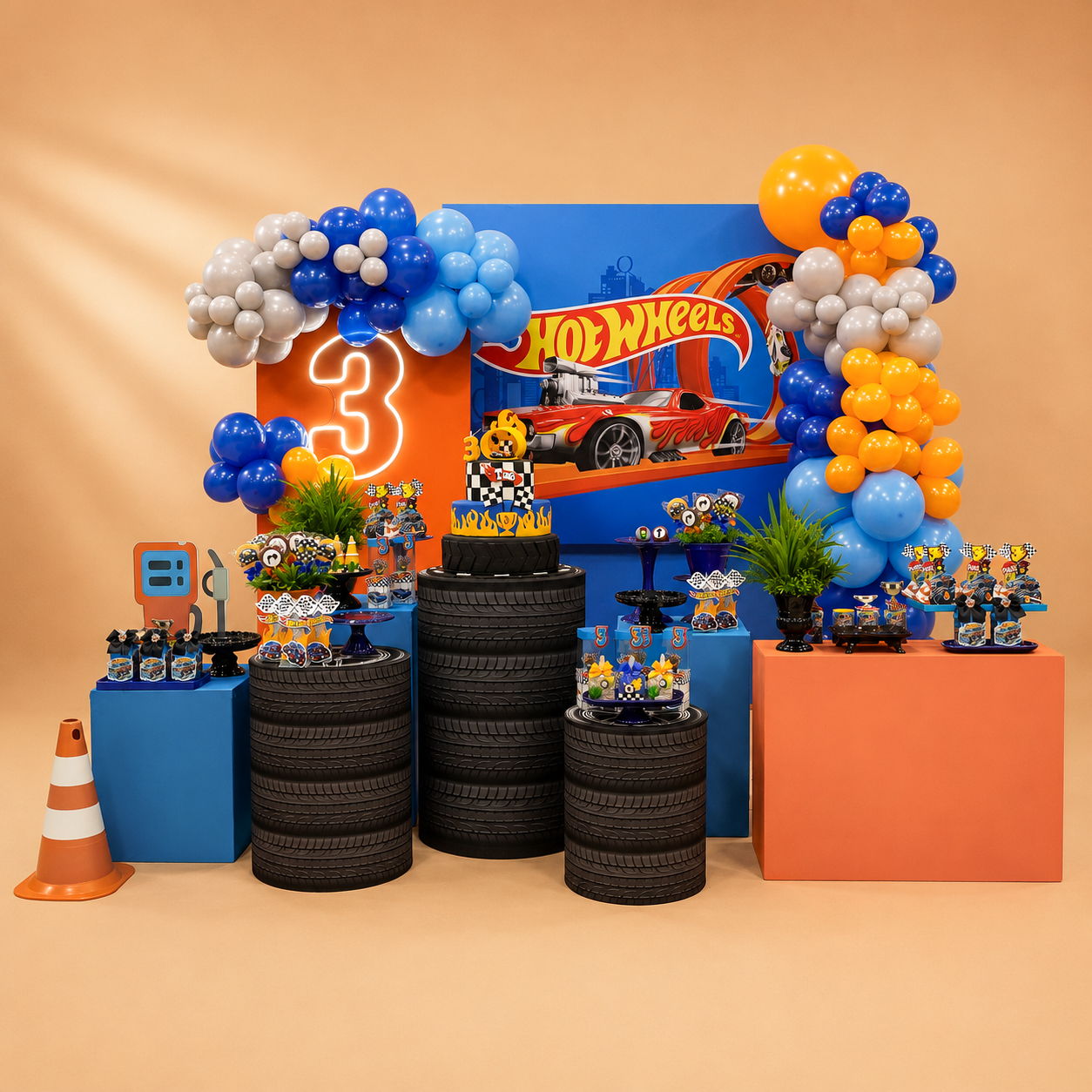 Cenário Médio Personalizado HOT WHEELS 