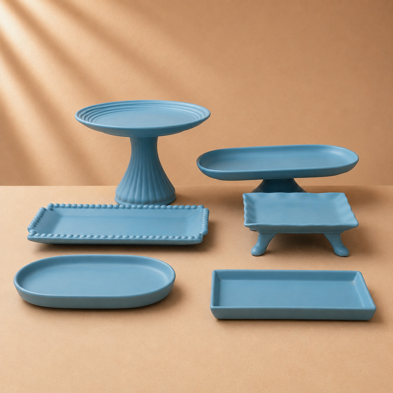 Kit de Bandejas PORCELANA Azul Serenity