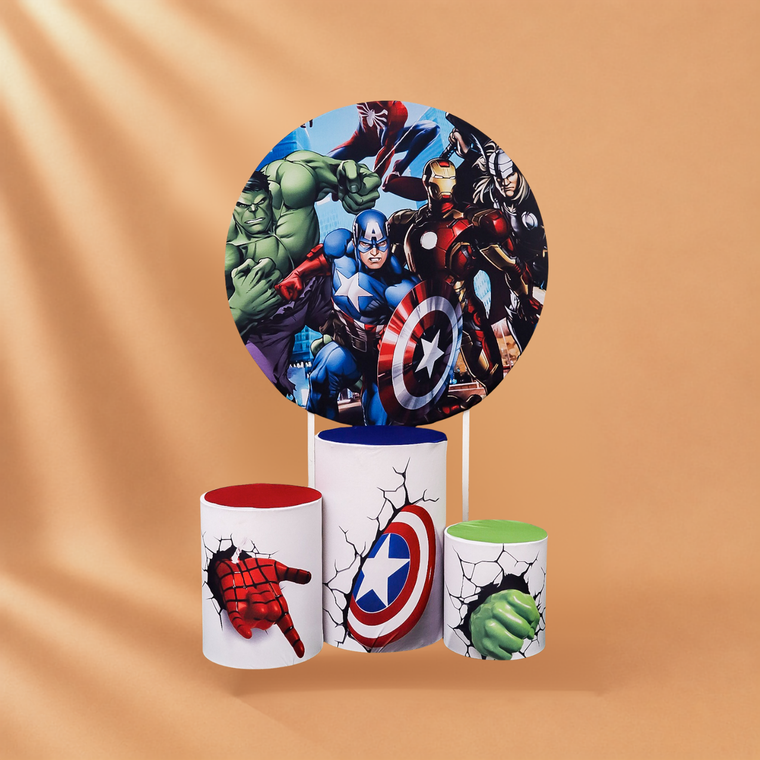Kit Cilindros e Painel Personalizados - VINGADORES 